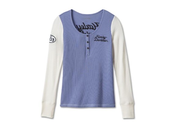 96680-23VW/000L, HENLEY-KNIT,BLUE COLORBLOCK