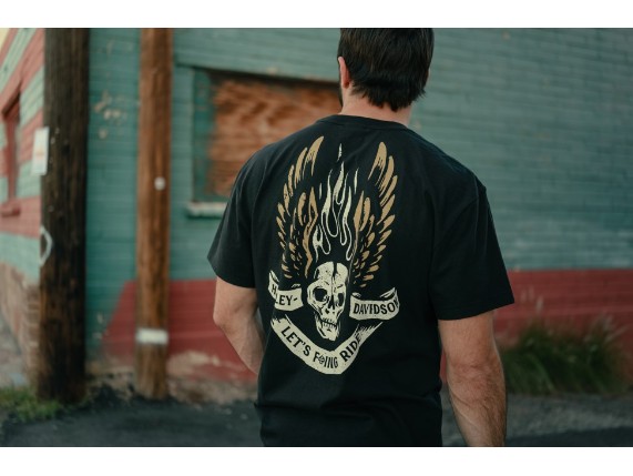 96857-25VX/000L, TEE-KNIT,LFR SKULL,BLACK