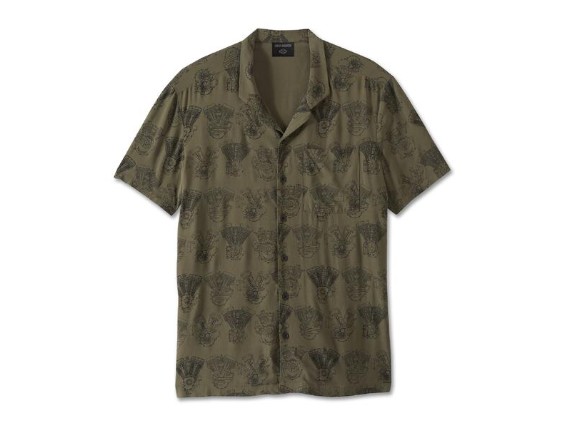 96868-23VM/002L, SHIRT-WOVEN,ALOHA PRINT