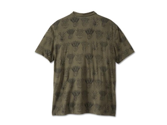 96868-23VM/002L, SHIRT-WOVEN,ALOHA PRINT