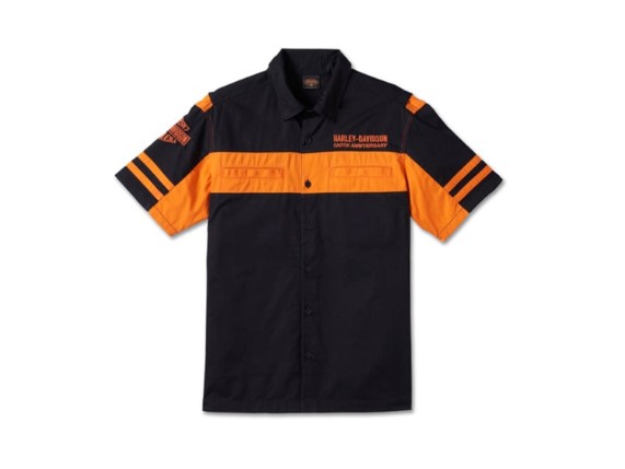 96872-23VM/000L, Shirt-120TH,Woven,orange Color