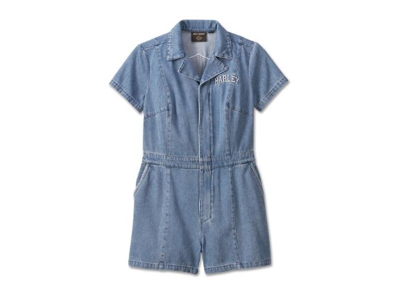 97543-23VW/000L, JUMPSUIT-DENIM,SHORTS,MEDIUM B