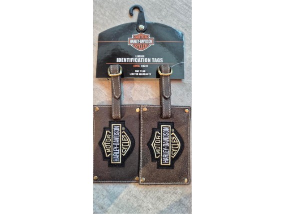99301-BRN, Kofferanhänger,Leder, 2er Set
