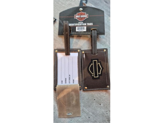 99301-BRN, Kofferanhänger,Leder, 2er Set