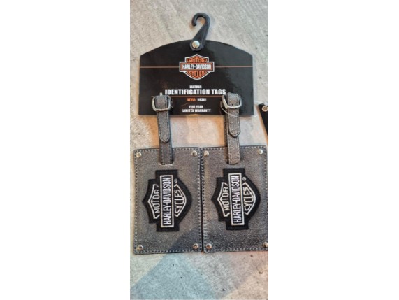 99301-GRY, Kofferanhänger,Leder, 2er Set