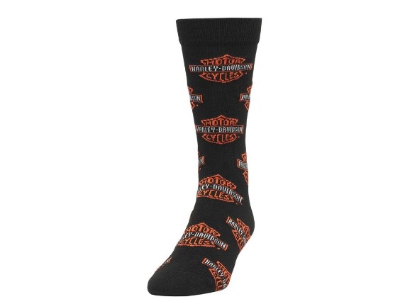 D3429-001, 1 PK H-D All Over B&S Socks