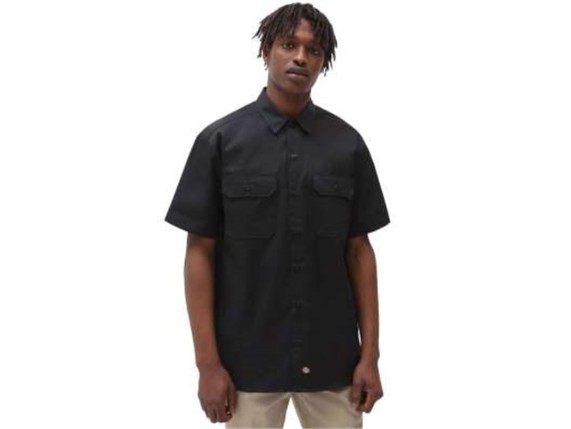 DK0A4XK7BLK1, Dickies Work Shirt SS black