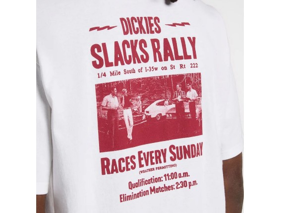 DK0A4Z8U0WH1, Dickies Slacks Rally T-Shirt