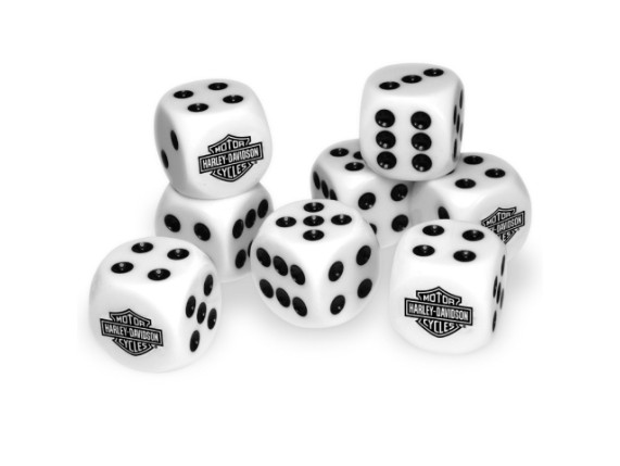 DW684, H-D White Dice large