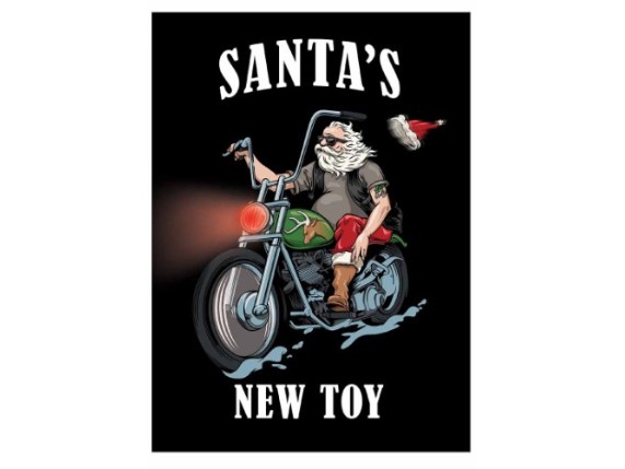HDL-20090, H-D "Santas New Toy"  Card