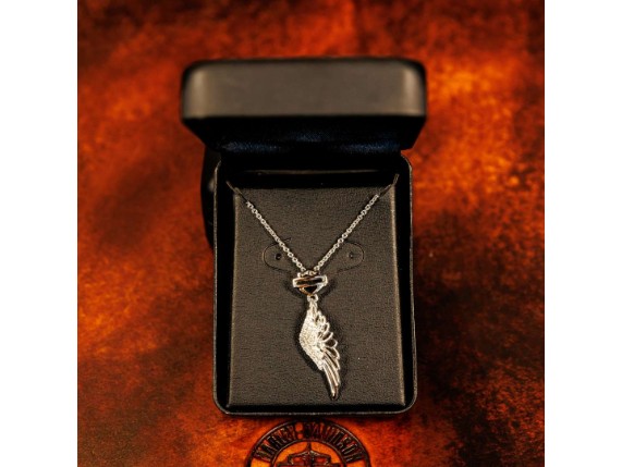 HDN0289-18, H-D Bling Wing Dangle Necklace
