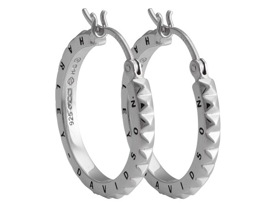 HSE0024, 2022 Pyramid Medium Hoop Earrings