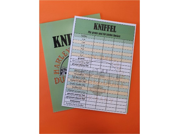 KNIFFELBLOCK H-DD, Kniffelblock 25 Blatt