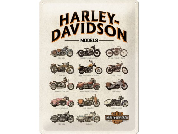 NOA23233, Tin Sign H-D Models