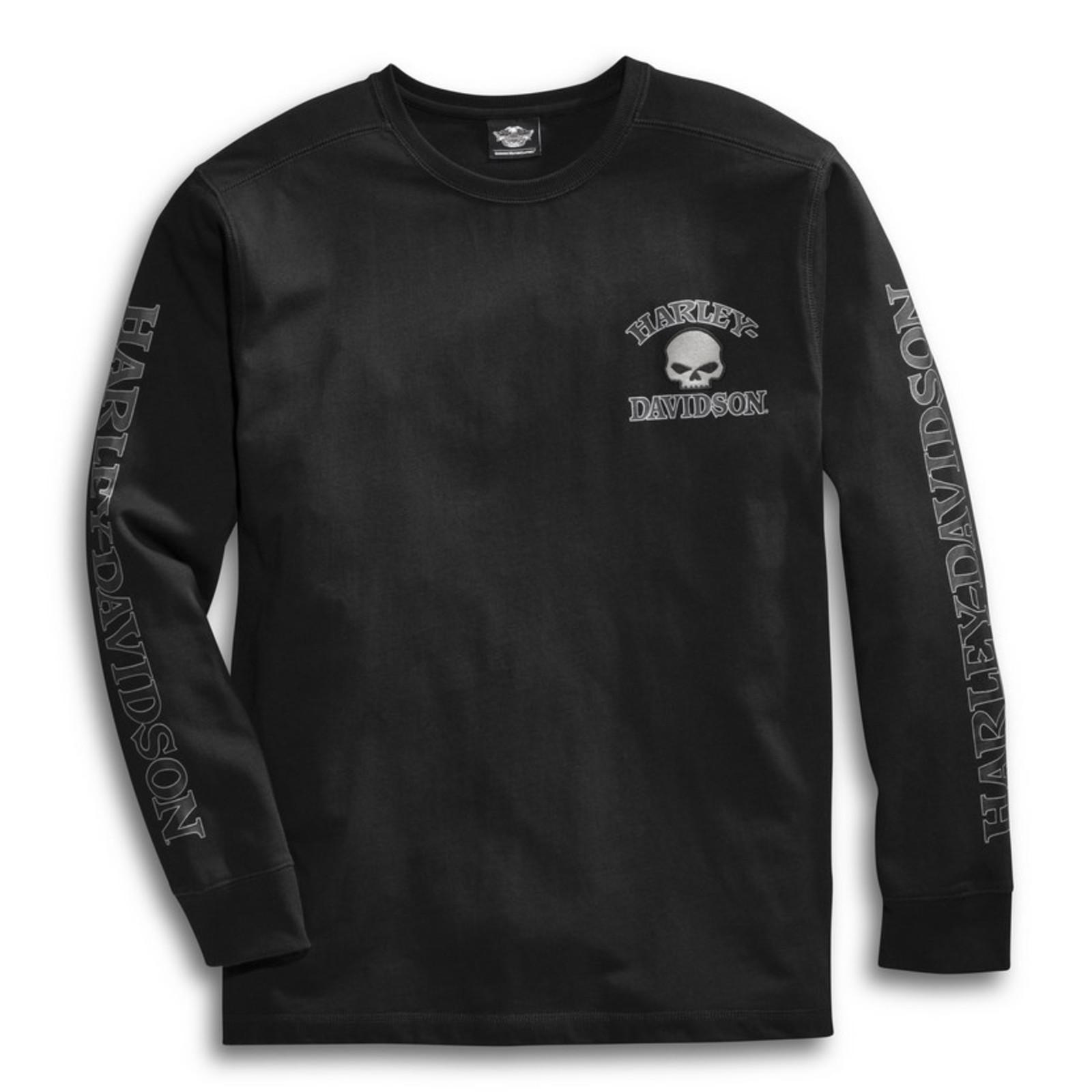 HD®Men's Skull Long Sleeve Tee Black