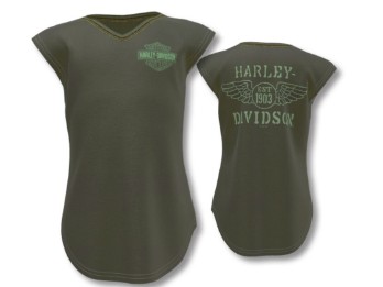 Kindershirt mit V-Kragen