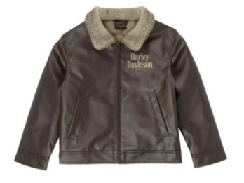 H-D®Kinderjacke: Sherpa-Jacke aus Kunstleder