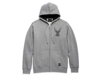 Grey Heather Road Captain Zip-Up Hoodie für Herren