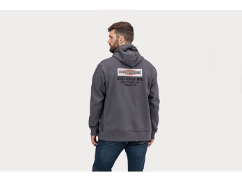 Stacked Logo Chest Pocket Zip Front Hoodie