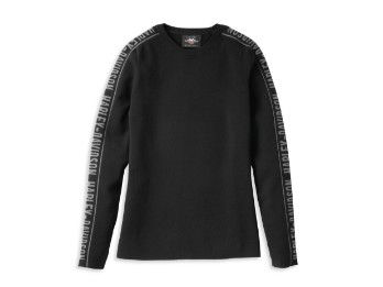Jacquard Sleeve Sweater