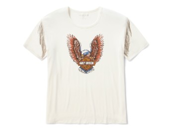 H-D®T-Shirt: Vintage- mit Fransen & Adlermotiv