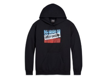 Herren H-D Bars & Stars Pullover Sweatshirt mit Kapuze