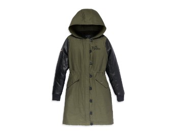 Damen "Up North Parka with Leather Sleeves" 