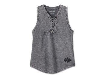 Throttle Lace-Up Tank Top Damen Shirt