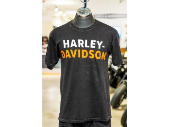 H-D® T-Shirt – "NAME" , Washed Black / Used Look