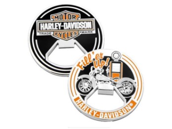 H-D®Coin-Flaschenöffner: Fill'er Up Challenge & Bar & Shield Logo