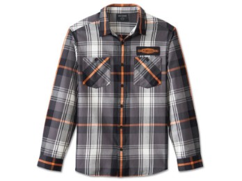 H-D®Shirt: Bar&Shield-Long Sleeve Plaid