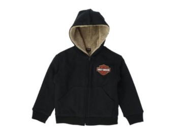 H-D®Fleecejacke: Kinderjacke mit Kapuze und Sherpa-Futter