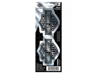 H-D®Sticker:  Small Chrome B&S Decal