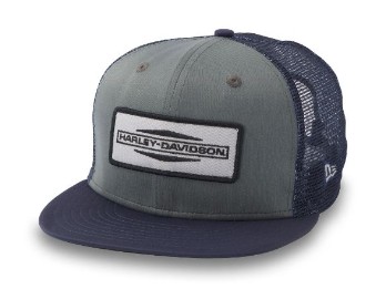 H-D®Trucker Cap: Stacked Bar & Shield