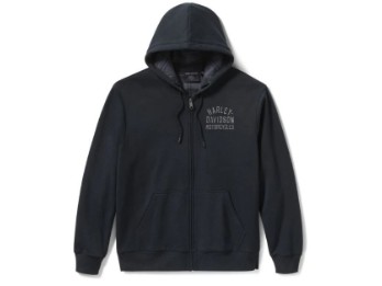 H-D®Zip-Hoodie: innen kariert
