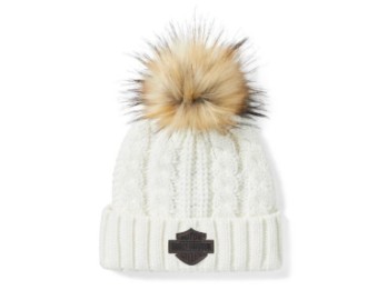 H-D®Pom Beanie: Leather Patch