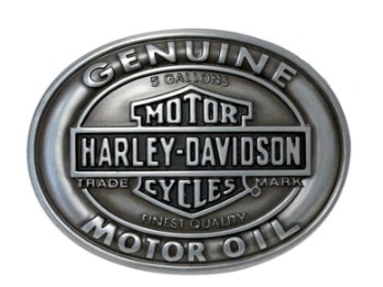 Harley-Davidson® Gürtelschnalle Echtes Motoröl Bar & Shield