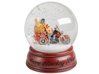 H-D®Schneekugel:  Santa auf Bike