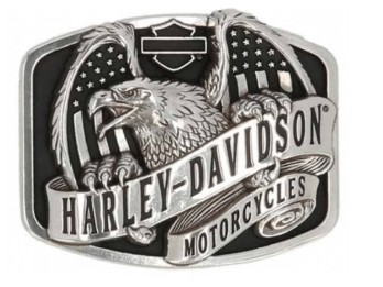 H-D®Gürtelschnalle; Eagle Wing Over America