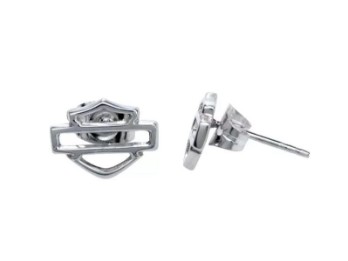 Ohrringe Bar & Shield Outline Silber