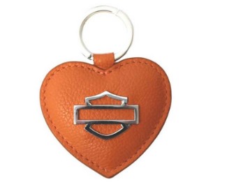 Schlüsselanhänger Bar & Shield Herz orange