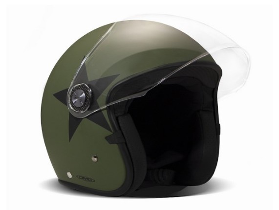 Casque de moto Demi-Jet Visière bombée BHR 801 Bleu Vente en Ligne