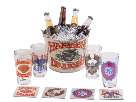 HDL-16634, H-D Bar & Shield LED Clock-220V