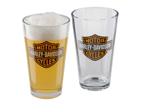 HDX-98706, H-D Core Bar&Shield Pint Glass Set
