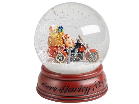 HDX-99346, Biker Santa Snowglobe