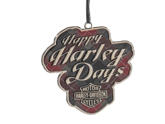 HDX-99357, Holiday Plaid Pewter Ornament
