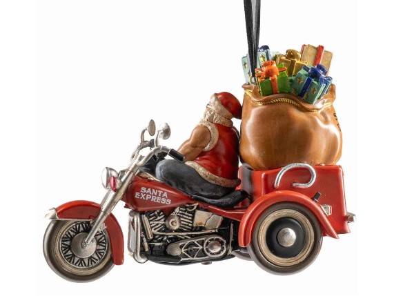 HDX-99359, 2025 Biker Santa Ornament