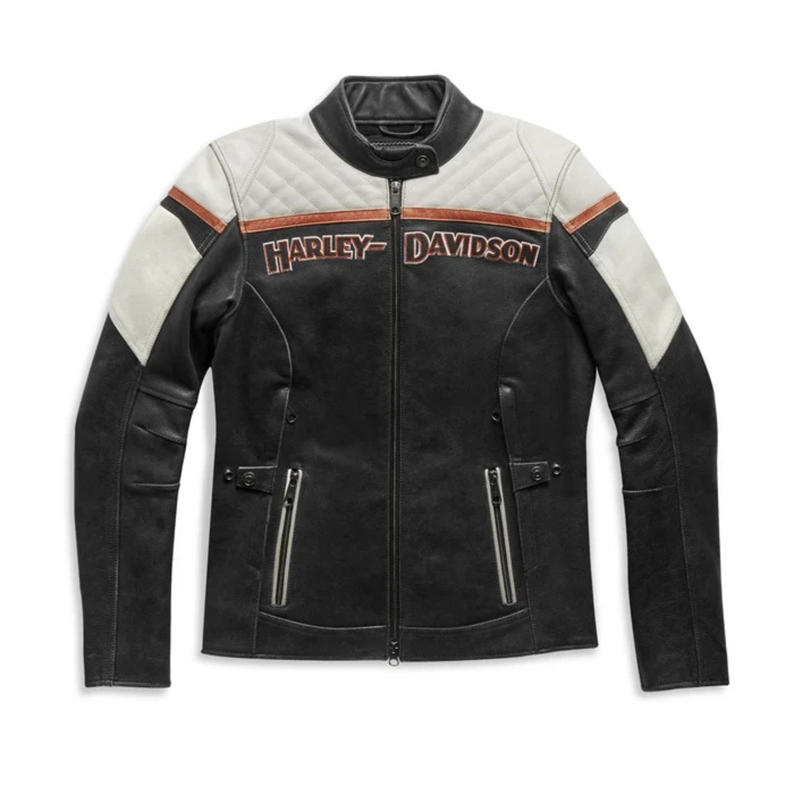 Milwaukee Leather Damen-Lederjacke 'Pristine' – 1,3 Mm Rindsleder, Schwarz, Handgefertigt In USA, Mit Herausnehmbarem Futter
