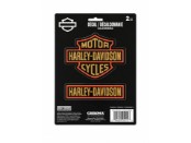 Harley-Davidson® Bar & Shield Brown/Orange Aufkleber
