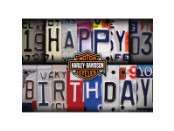 Harley-Davidson® Geburtstagskarte License Plate